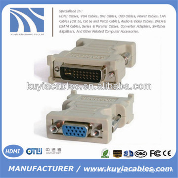 Beige DVI 24+5 MALE TO VGA FEMALE CONVERTER ADAPTER